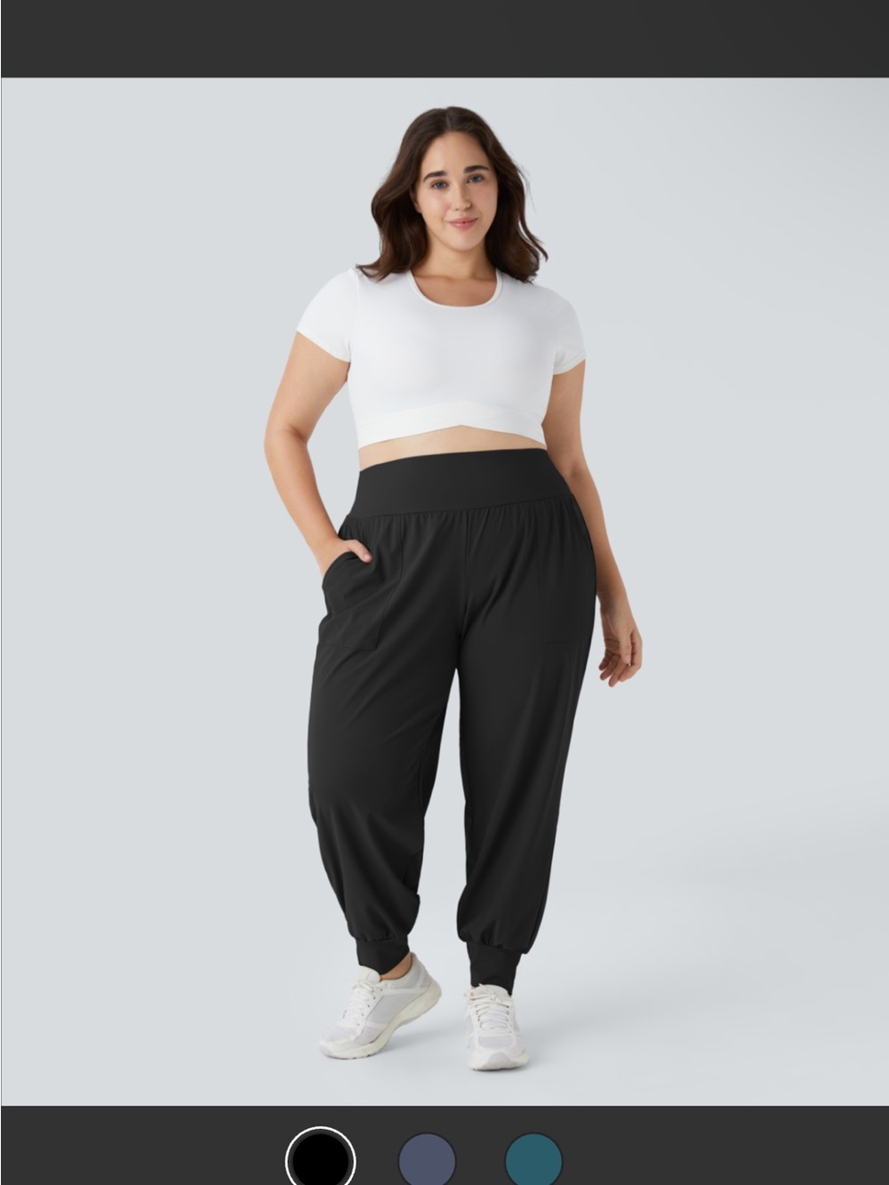 HALARA Black High-Waist Track Joggers 1x nwt